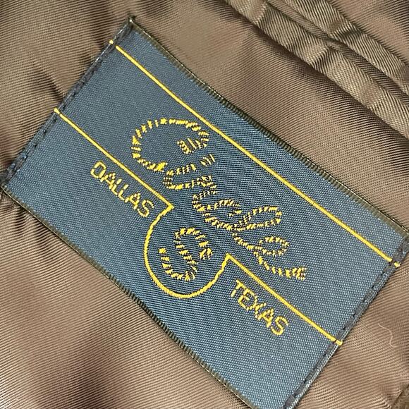 Circle S Dallas TX Men’s Suede Olive Jacket Size 44R - Picture 8 of 8